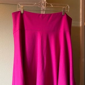 Hot pink loose fitting skirt.